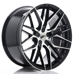 JR Wheels JR28 17x7 ET35 5x100 Gloss Black Machined Face